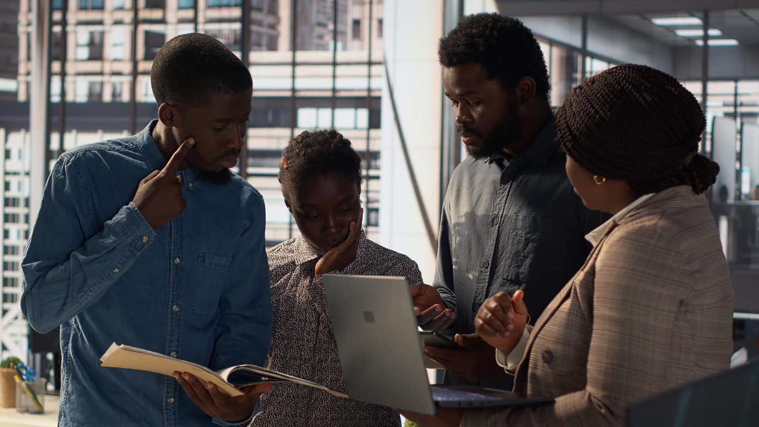 Afriment team working on real company projects together